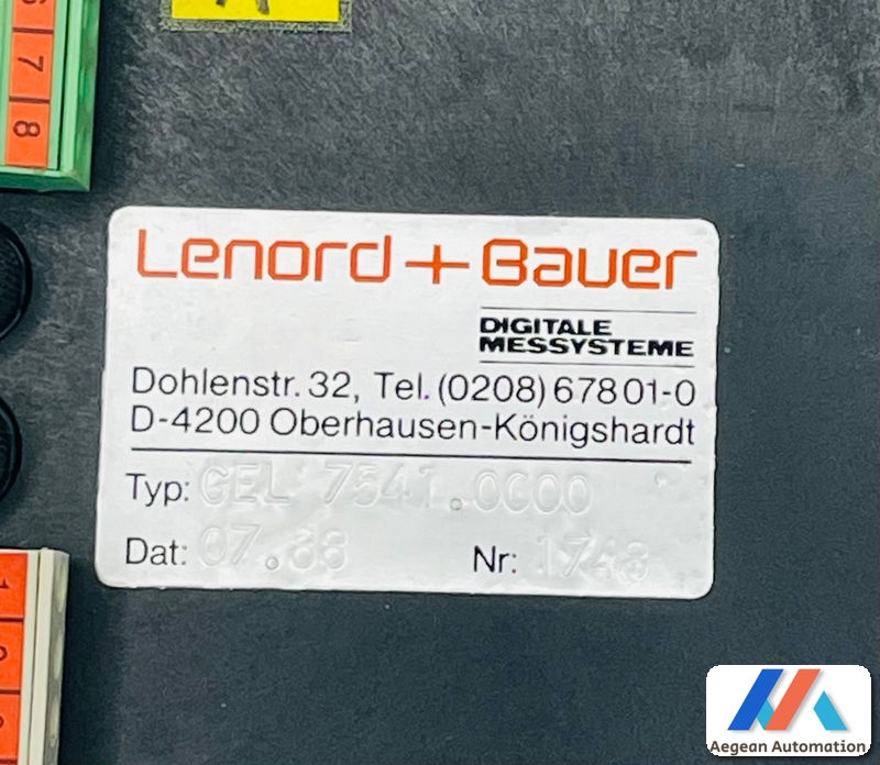 Miniaturbild: Lenord Bauer GEL 7541.0000 close-up of serial number on used device
