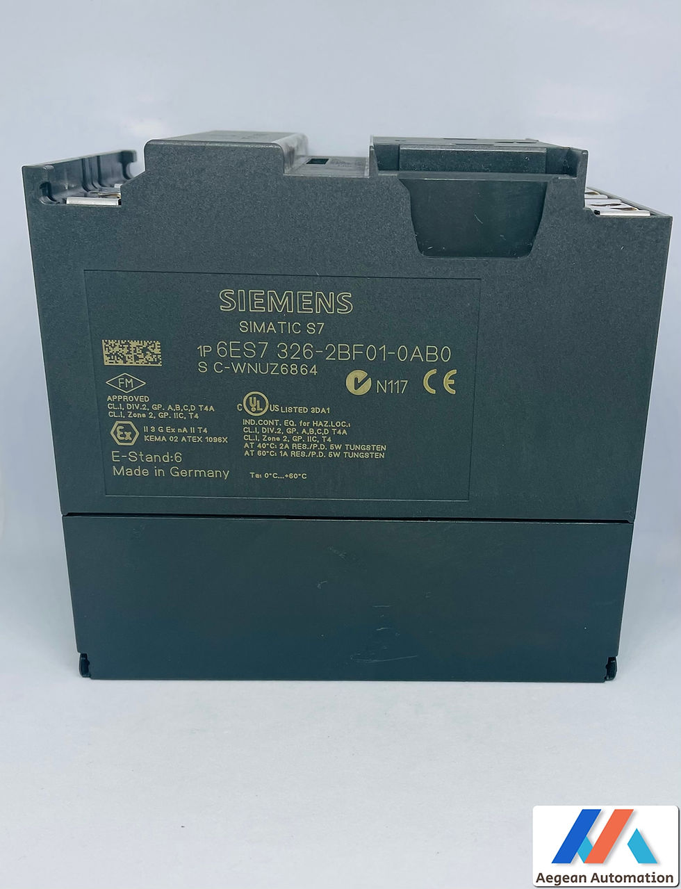 Simatic 6ES7326-2BF01-0AB0 second-hand unit showing product label