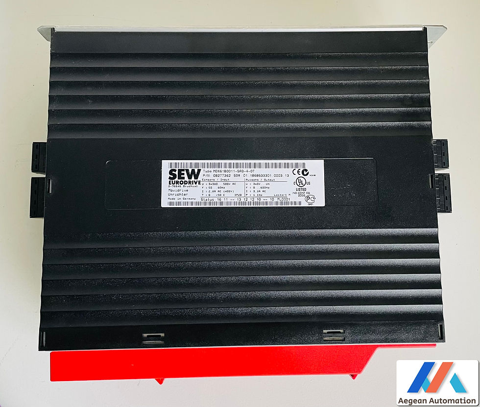 Thumbnail: SEW Eurodrive Movidrive MDX61B0011-5A3-4-0T / MDX61B0115A340T second-hand unit showing product label
