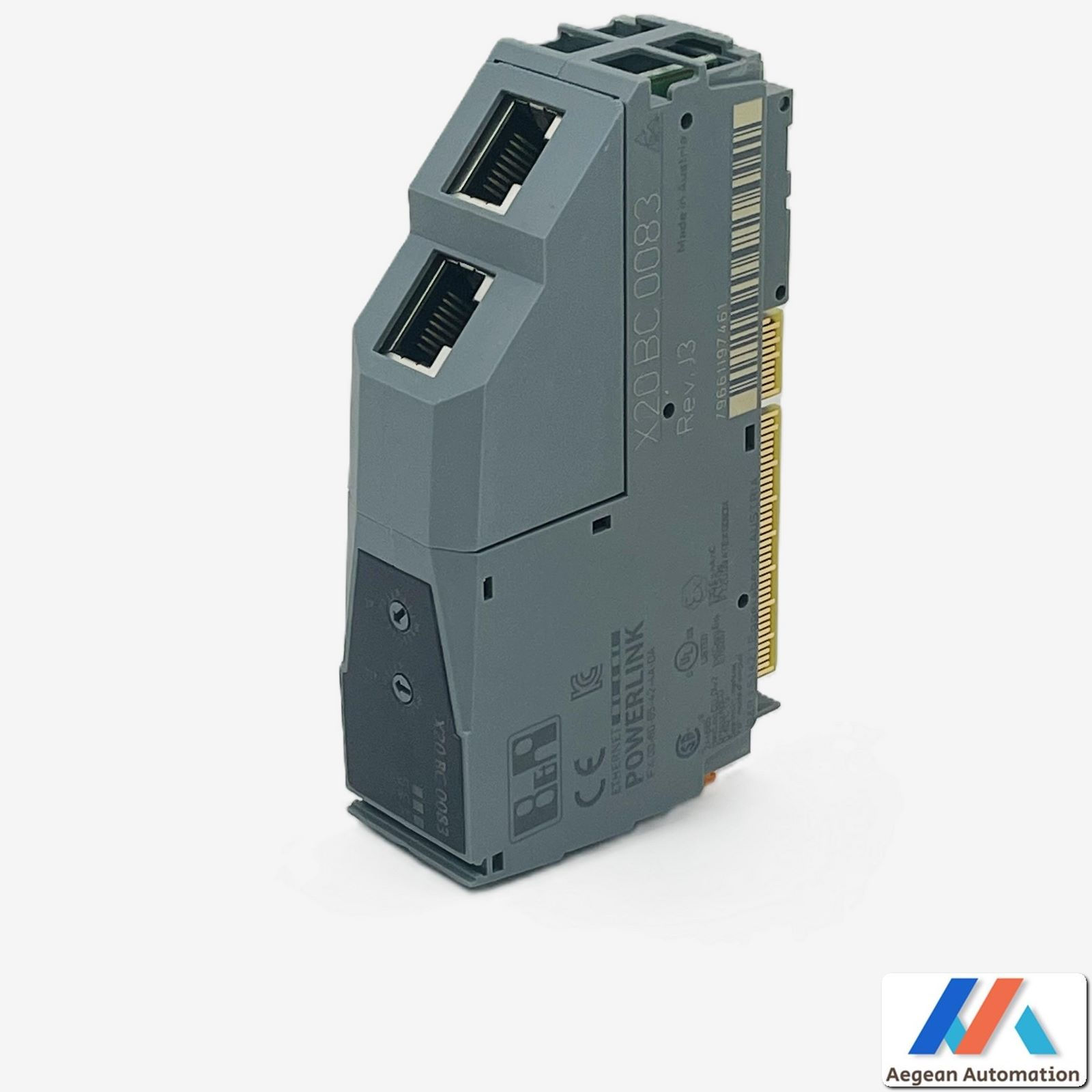 B&R X20BC0083 used terminals and connection ports visible