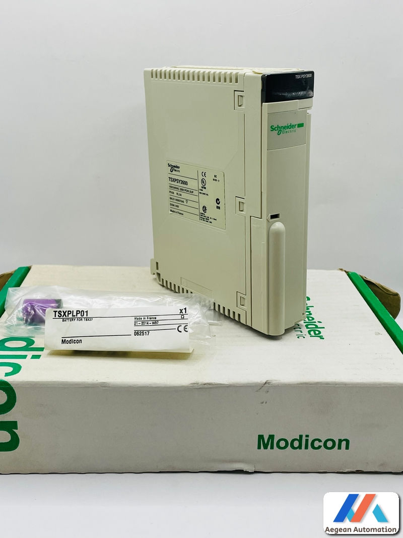 Miniaturbild: Schneider Modicon TSXPSY2600M close-up of barcode and model number on box