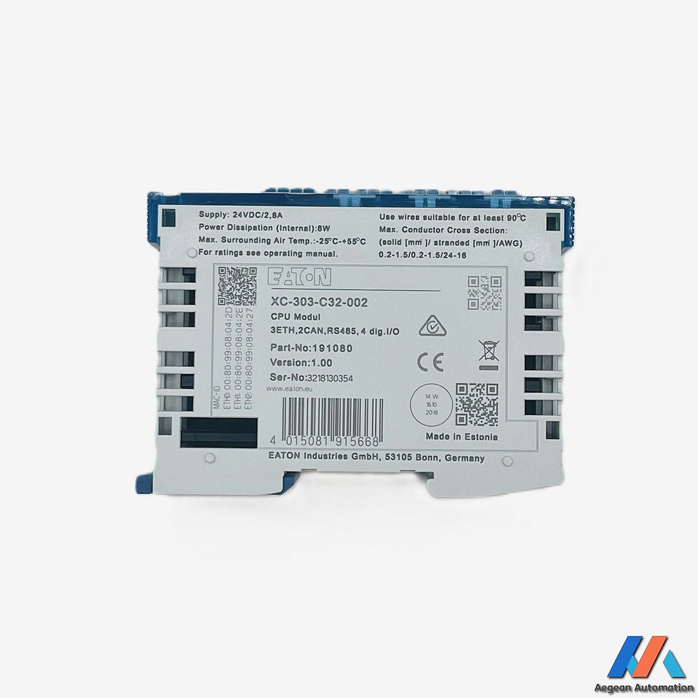 Thumbnail: Eaton XC-303-C32-002 191080 close-up of barcode and model number