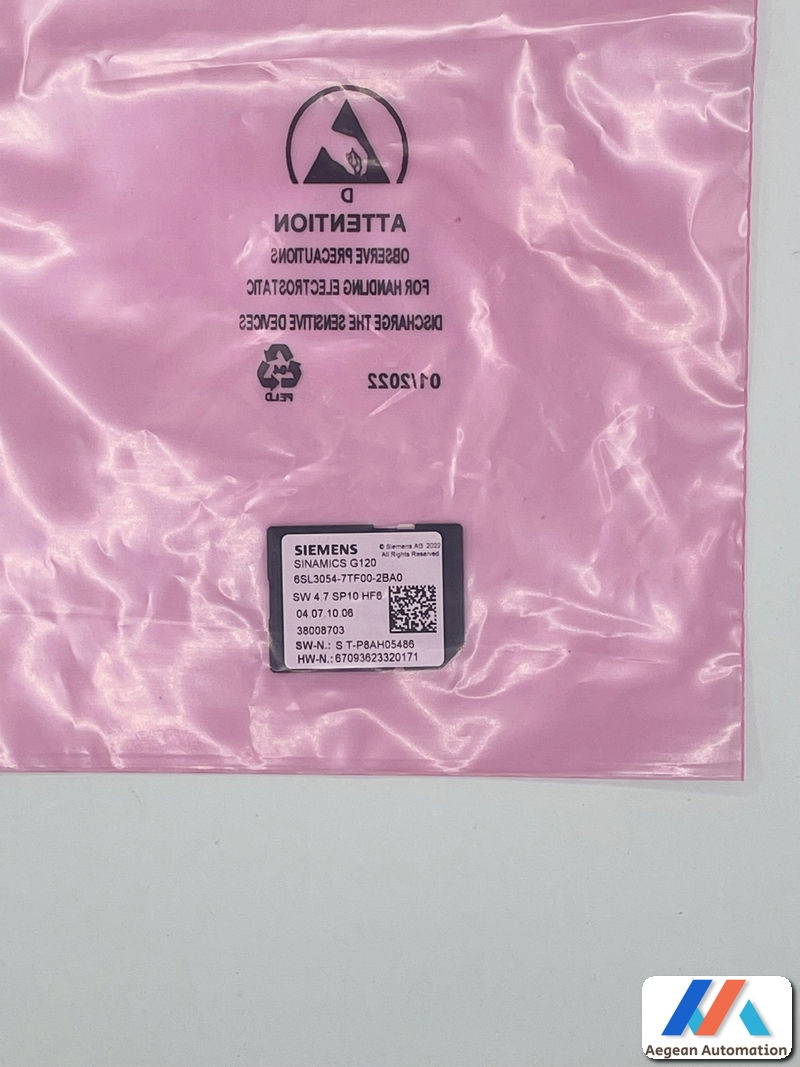 Siemens 6SL3054-7TF00-2BA0 Sinamics G120 SD-Card 512 Mbyte new product, front view without box