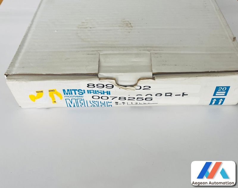 Thumbnail: Mitsubishi MELSEC A1S38B-E Base unit close-up of barcode and model number on box