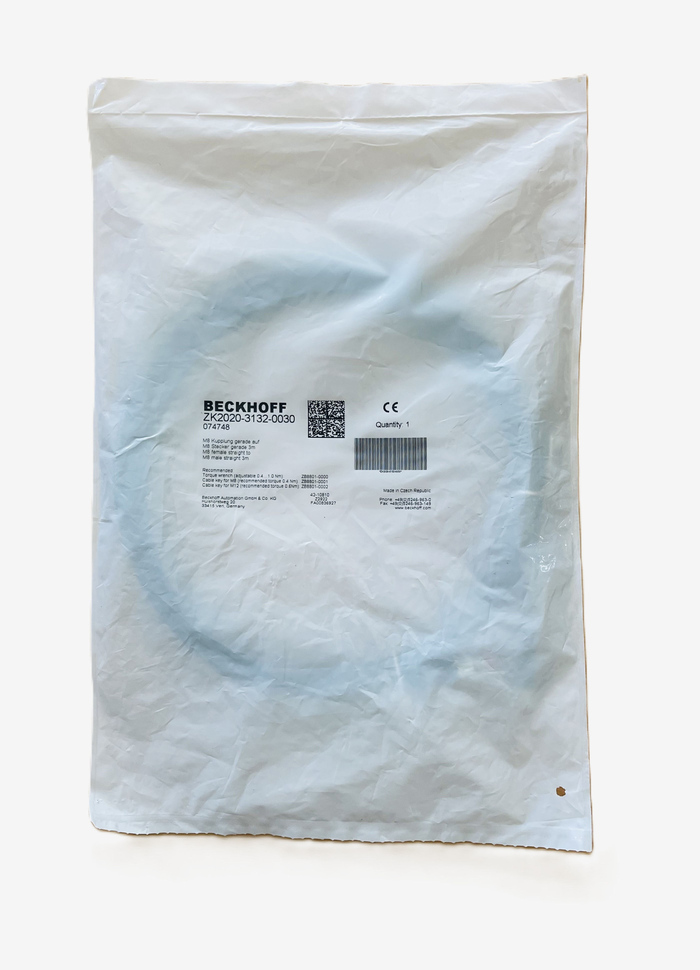 Beckhoff ZK2020-3132-0030 sealed package front view