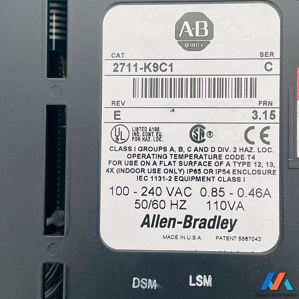 Miniaturbild: Allen-Bradley 2711-K9C1 second-hand unit showing product label