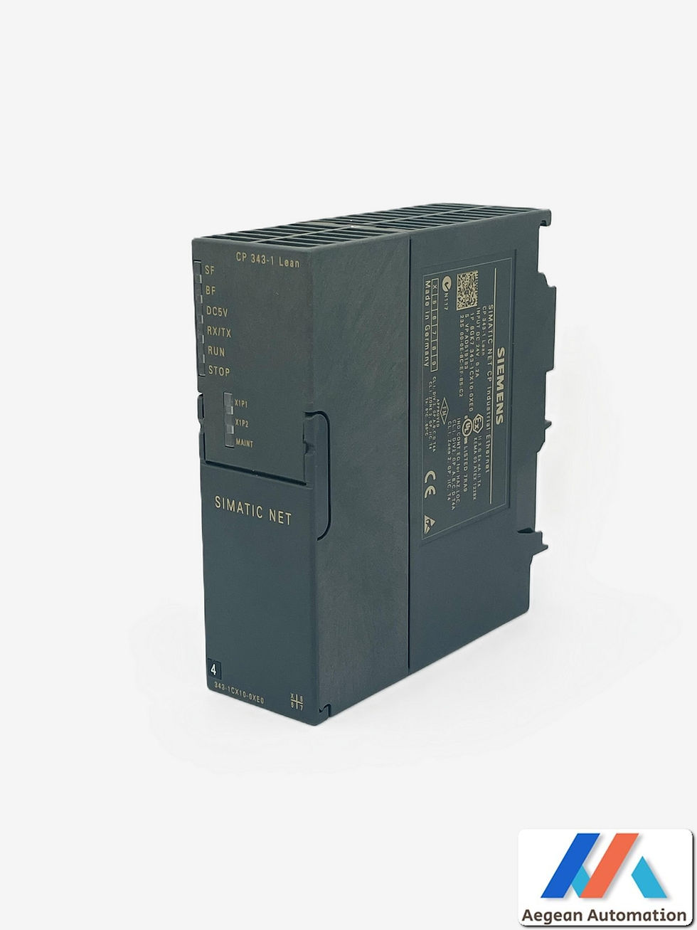 Siemens 6GK7343-1CX10-0XE0 used product, front view without box