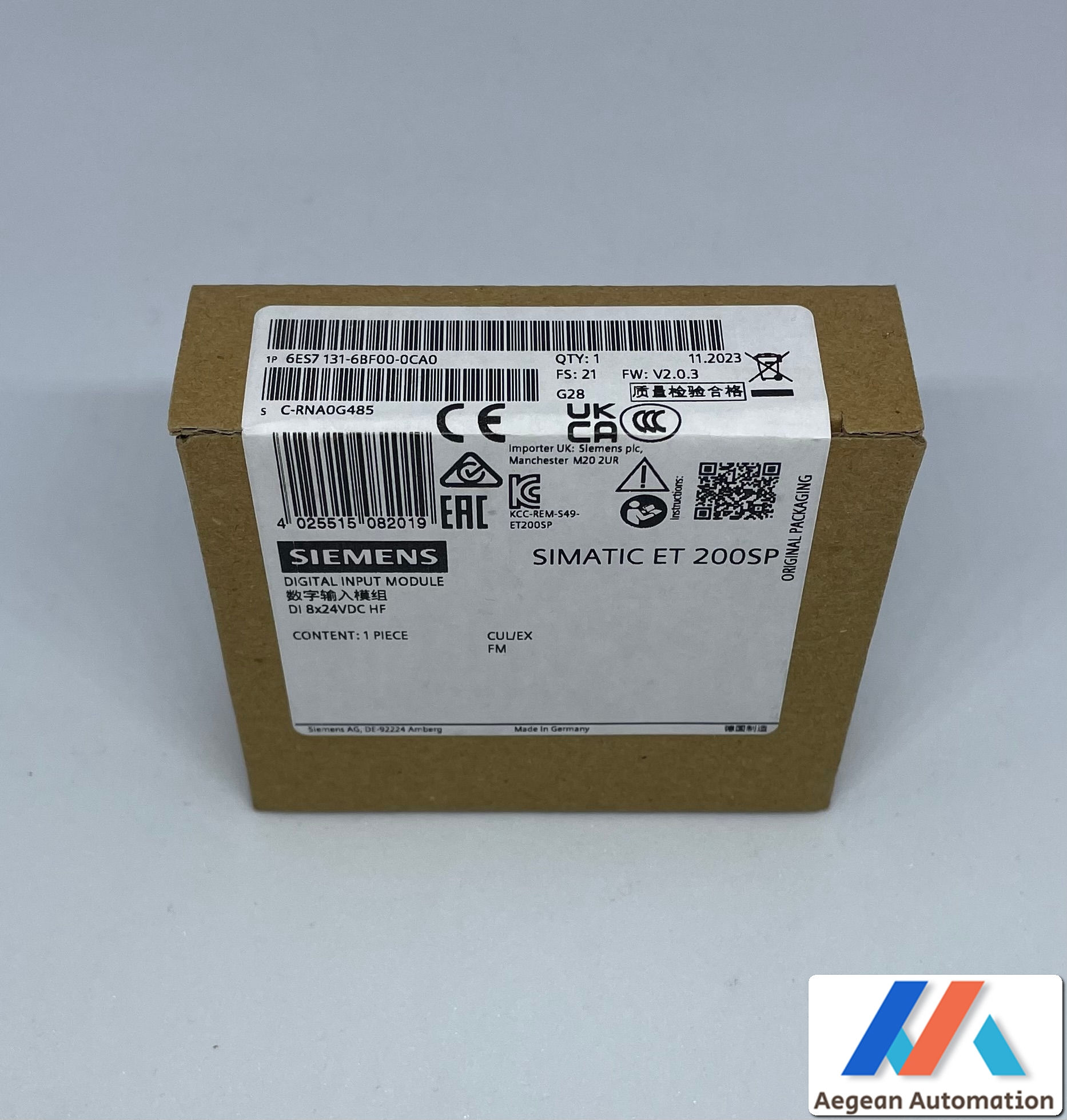 Siemens Simatic 6ES7131-6BF00-0CA0 ET200SP 6ES7 131-6BF00-0CA0
