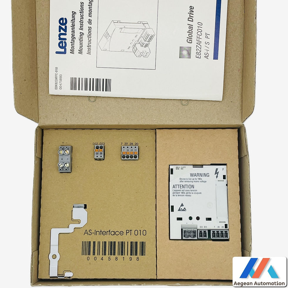 Thumbnail: Lenze E82ZAFFC010 close-up of barcode and model number on box