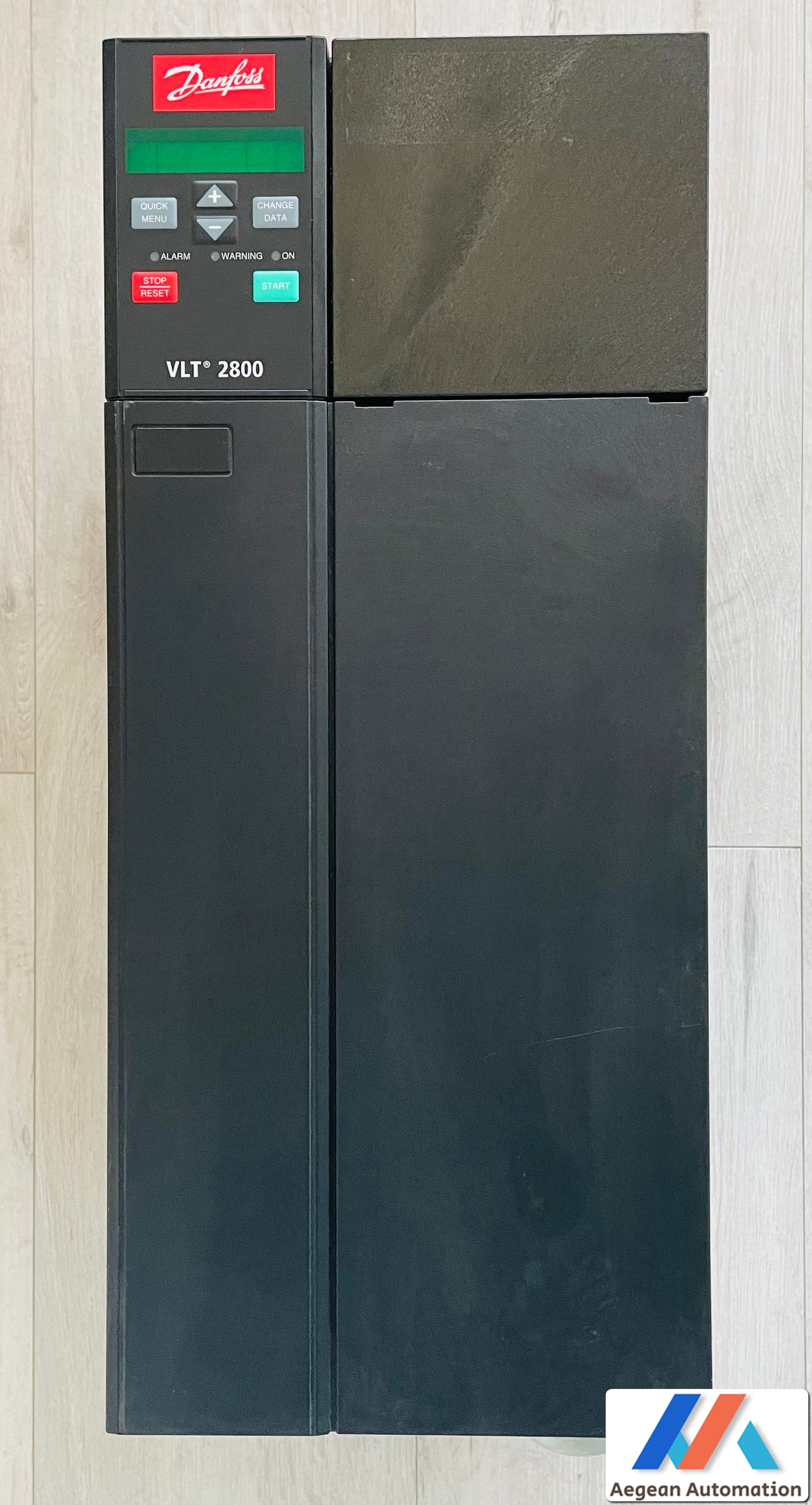 Danfoss 195N1111 VLT2800 VLT2880PT4B20STR3DBF00A00C0 used product, front view without box