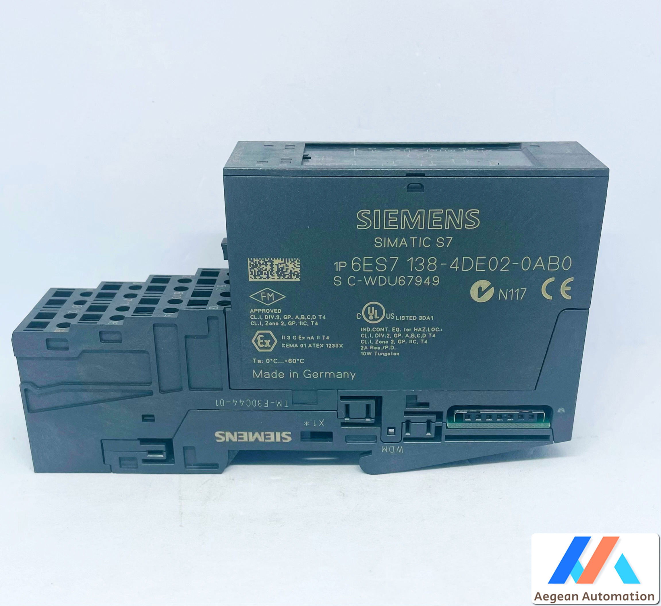SIEMENS Simatic S7 6ES7 138-4DE02-0AB0 used product, front view without box