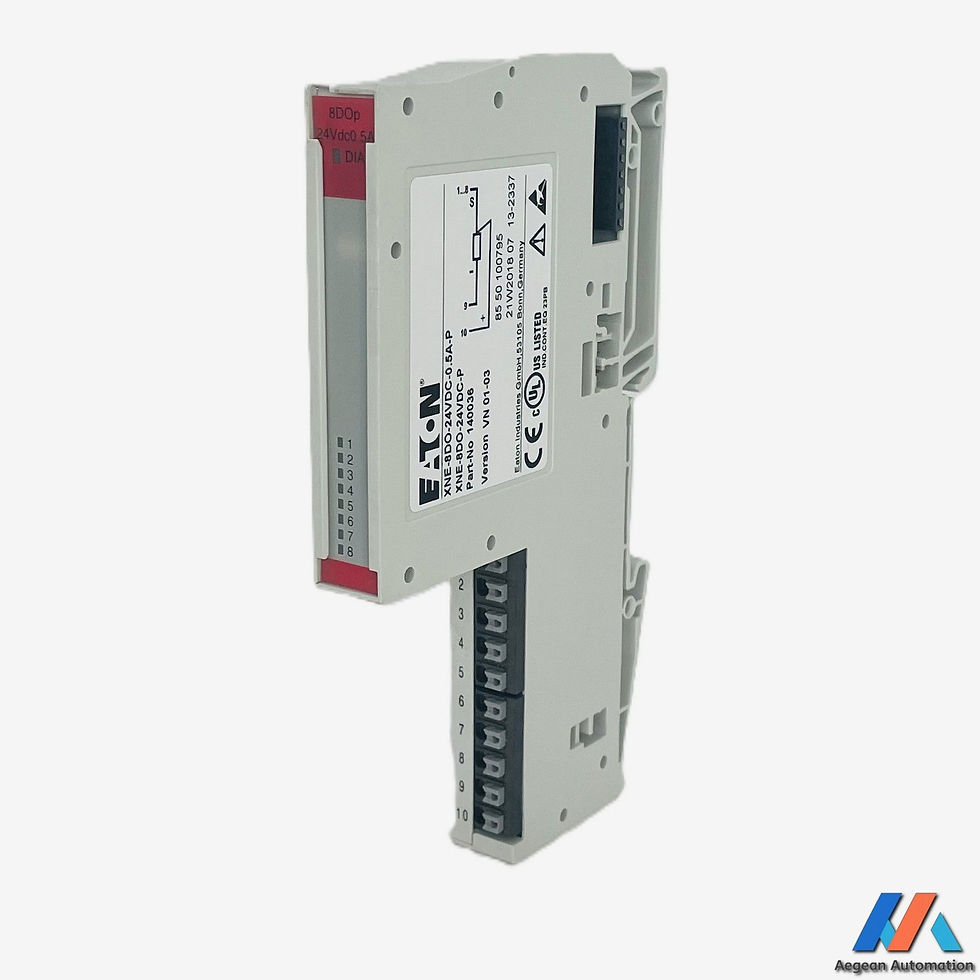 Eaton 140036 XNE-8DO-24VDC-0.5A-P used product, front view without box