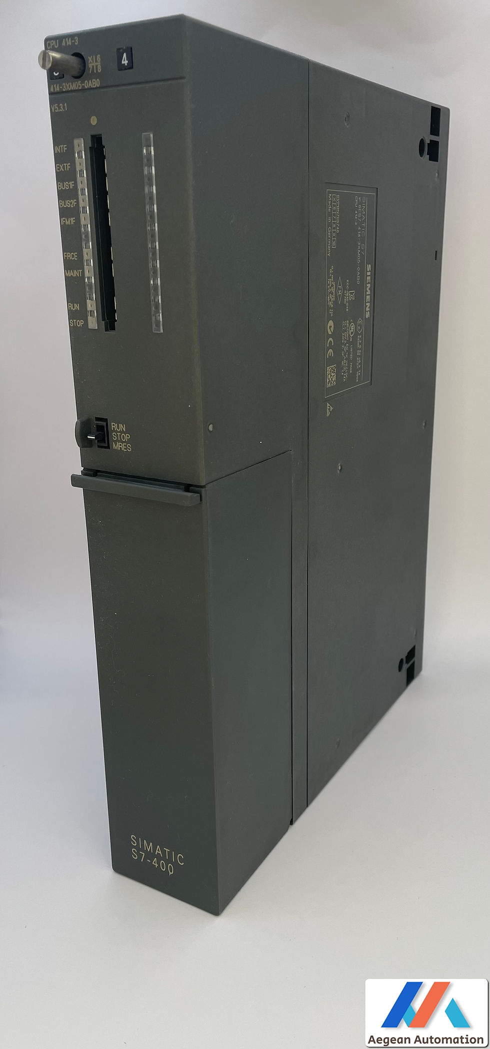 Siemens Simatic 6ES7414-3XM05-0AB0 CPU 414-3 used product, front view without box