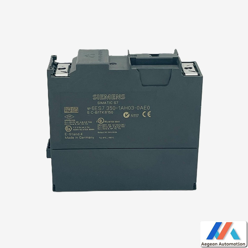 Siemens 6ES7350-1AH03-0AE0 second-hand unit showing product label