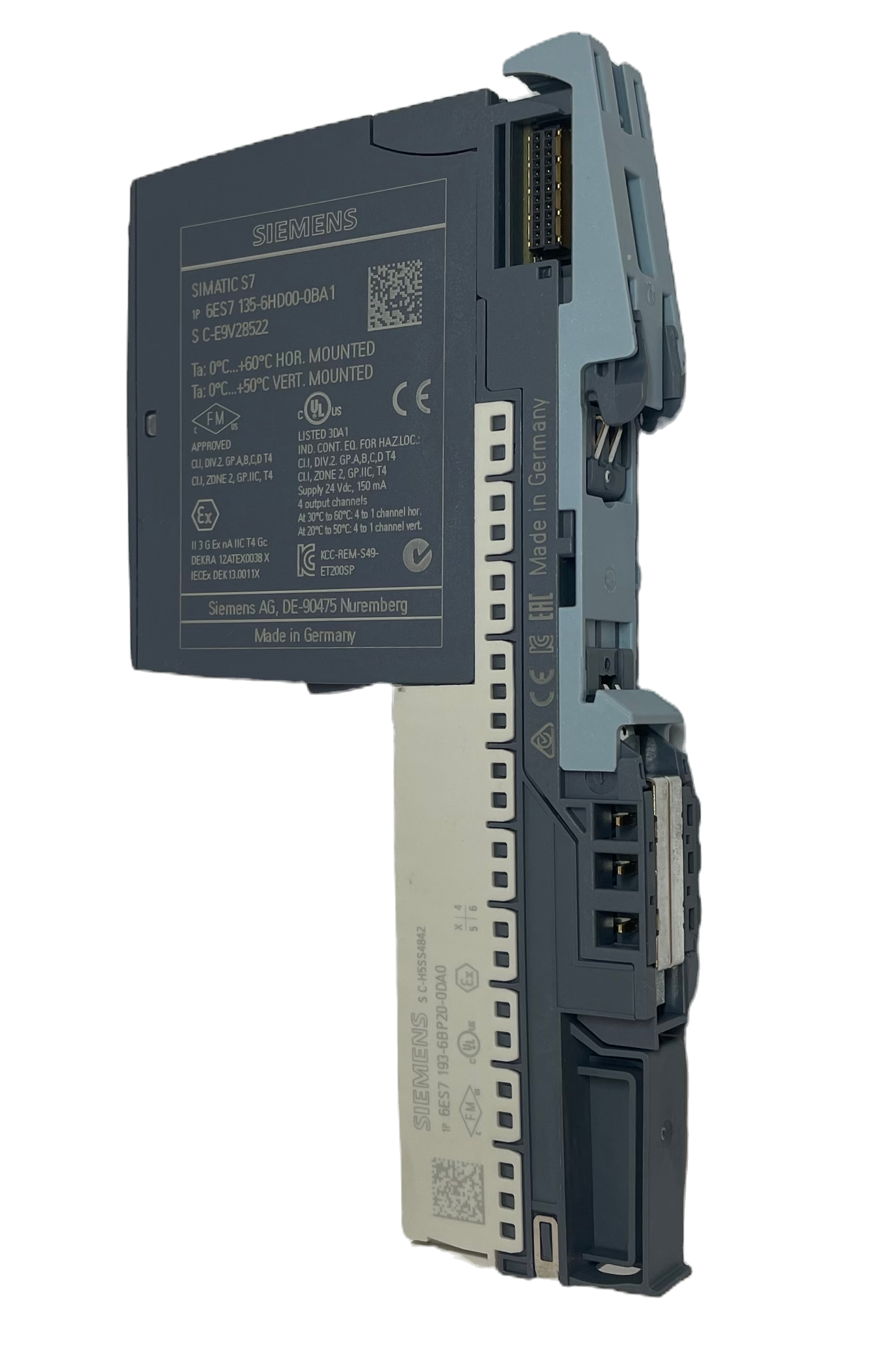 SIEMENS 6ES7135-6HD00-0BA1 used product, front view without box
