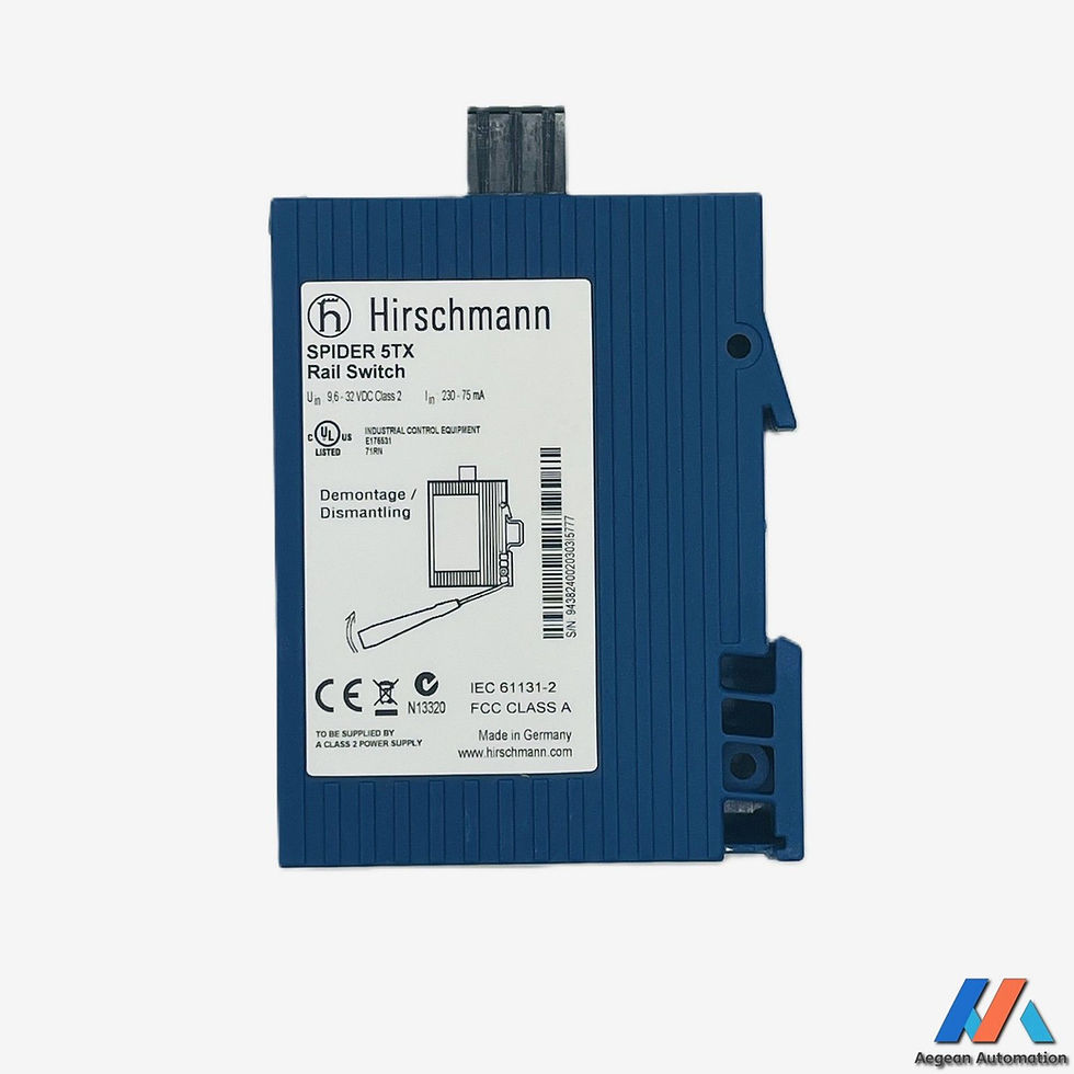 Hirschmann Spider 5TX second-hand unit showing product label