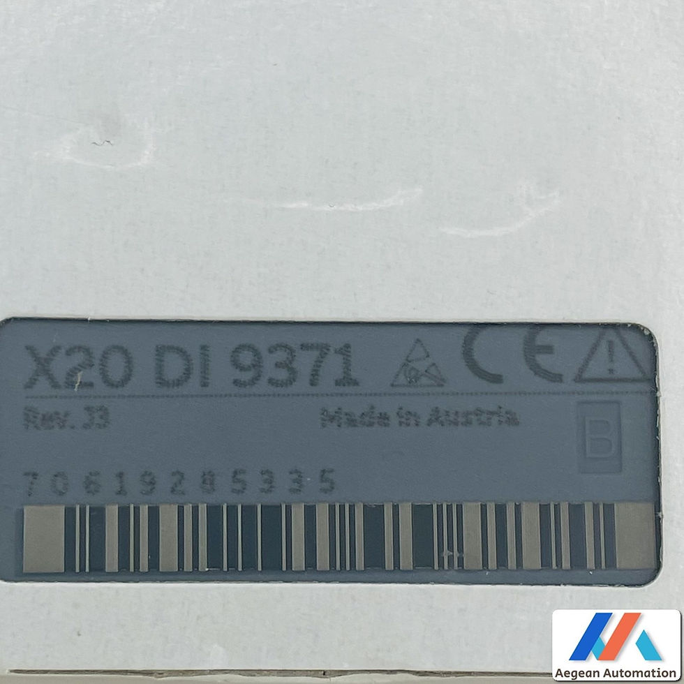 Thumbnail: B&R X20DI9371 close-up of barcode and model number on box
