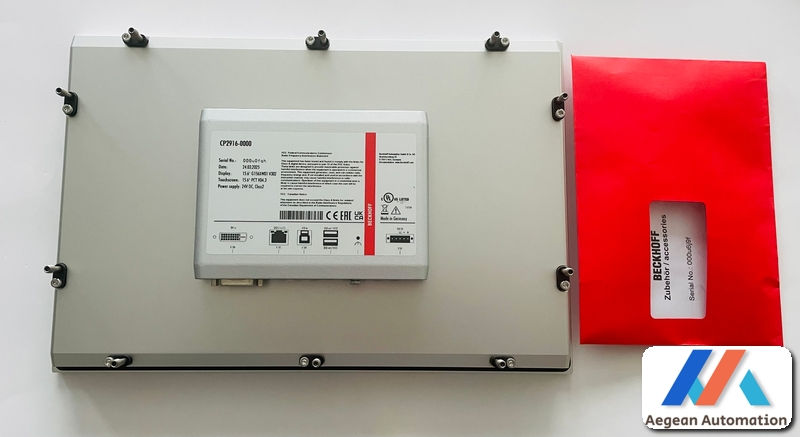 Thumbnail: Beckhoff CP2916-0000 close-up of barcode and model number on box