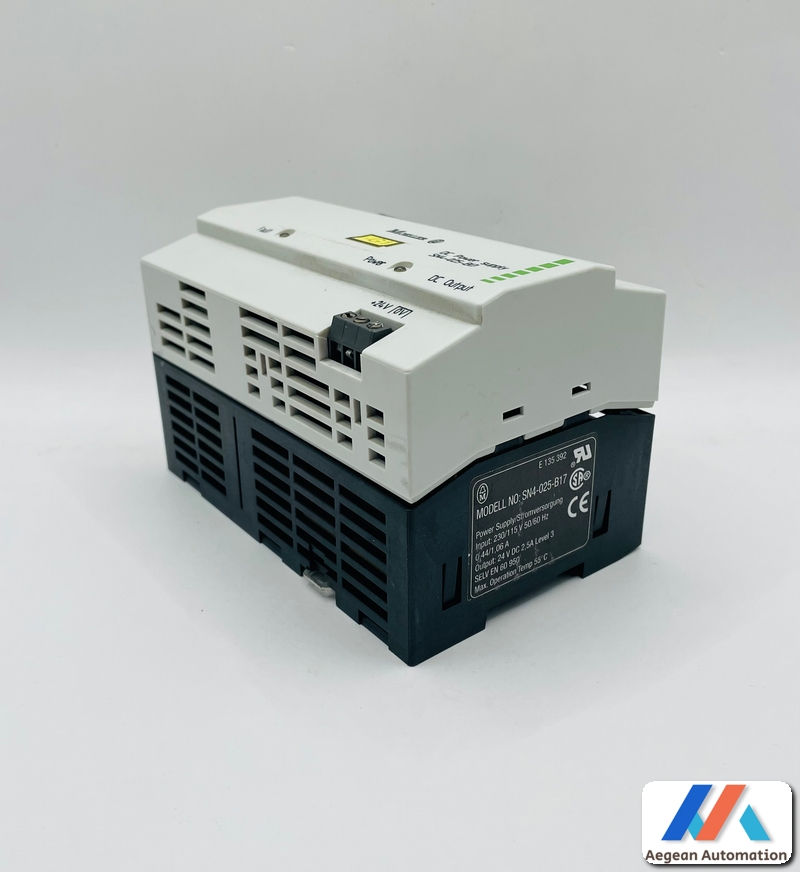 Thumbnail: Eaton Moeller SN4-025-B17 used module with partial side view of housing condition