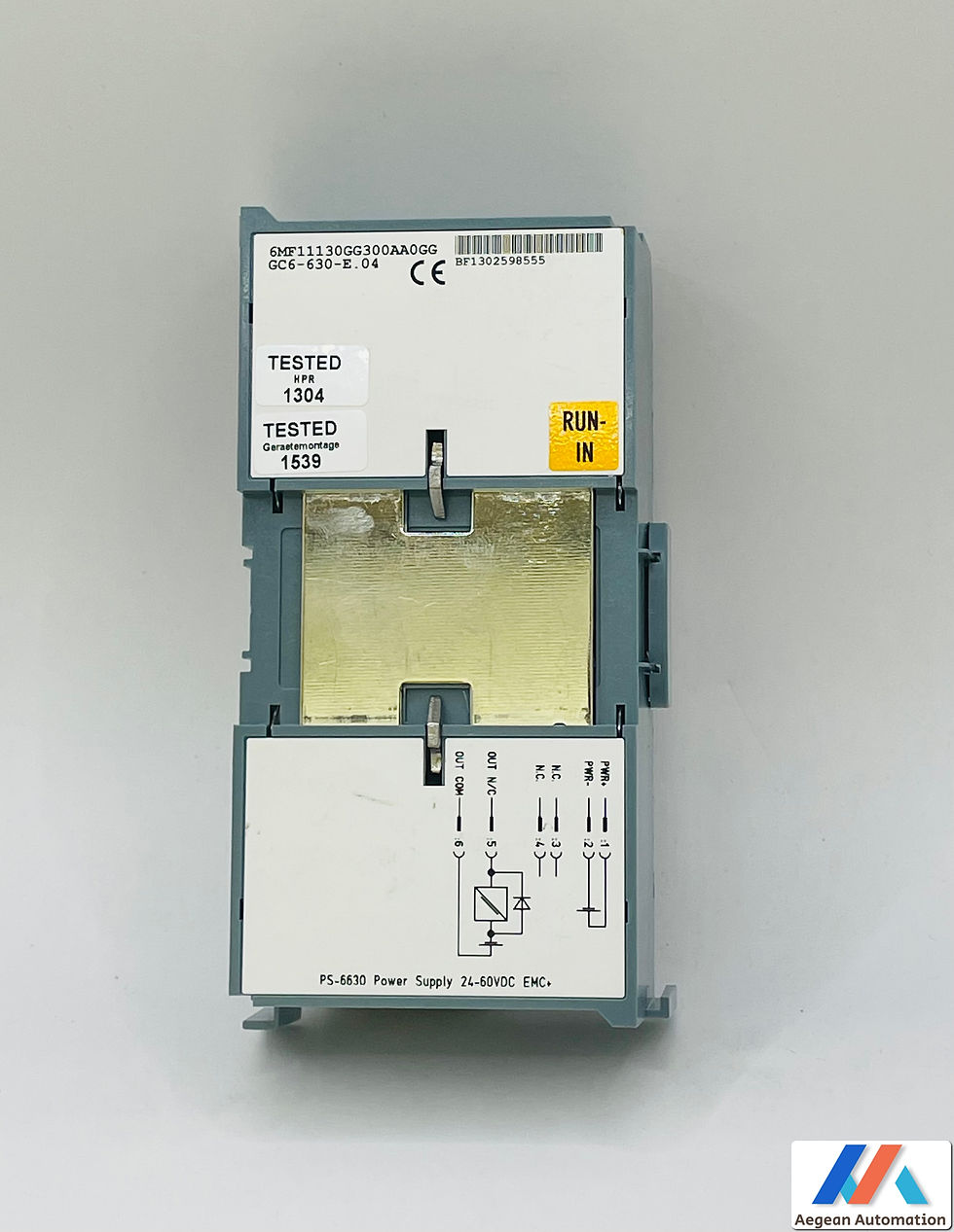 SIEMENS SICAM TM 1703 PS‑6630 Power Supply (6MF11130GG300AA0GG) GC6‑630 ...