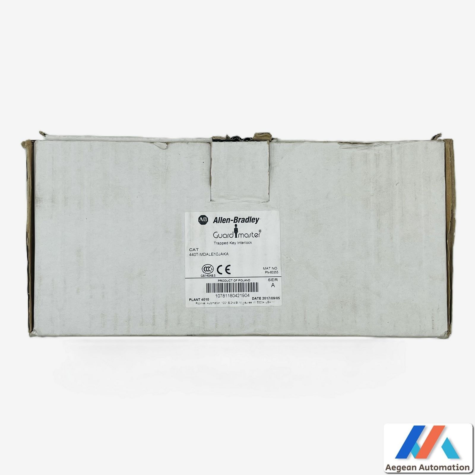 Allen-Bradley 440T-MDALE10JAKA front view with original packaging