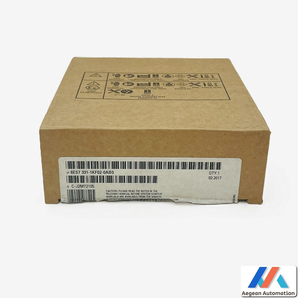 Siemens 6ES7331-1KF02-0AB0 close-up of barcode and model number on box