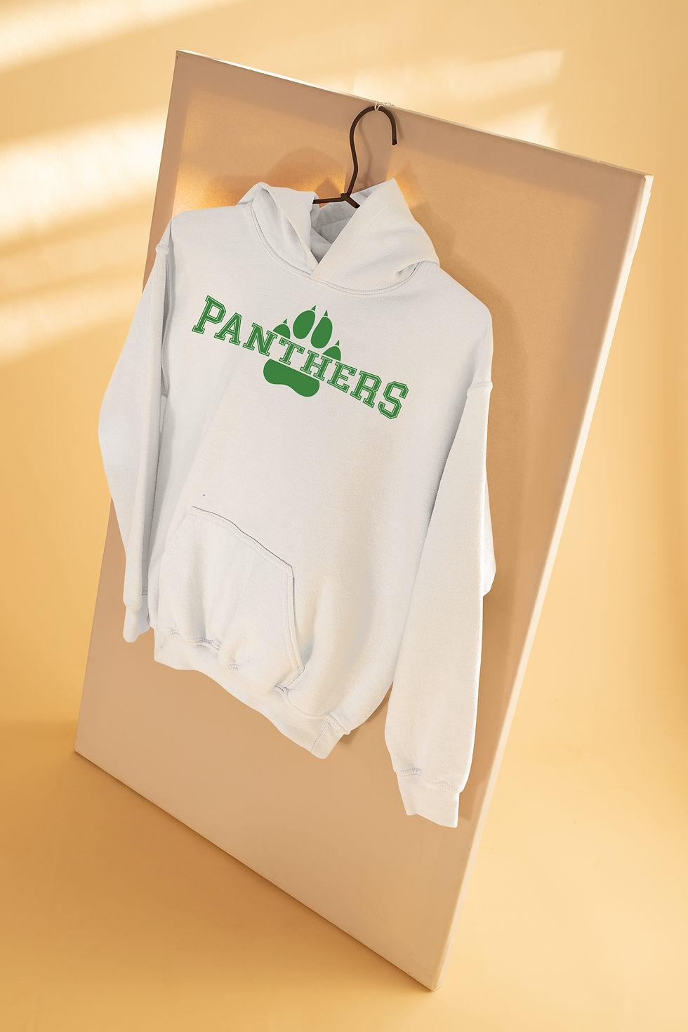 Yellville - Panthers paw - hoodie white - front 1.png