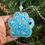 Thumbnail: Blue Snowflake Pawprint Resin Ornament