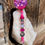 Thumbnail: ink Glitter Butterfly Badge Reel – Beaded ID Holder with Handmade Resin Charm