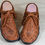 Thumbnail: Hand Sewn Short Moccasins with Feather and Track Design, Custom Made to Order