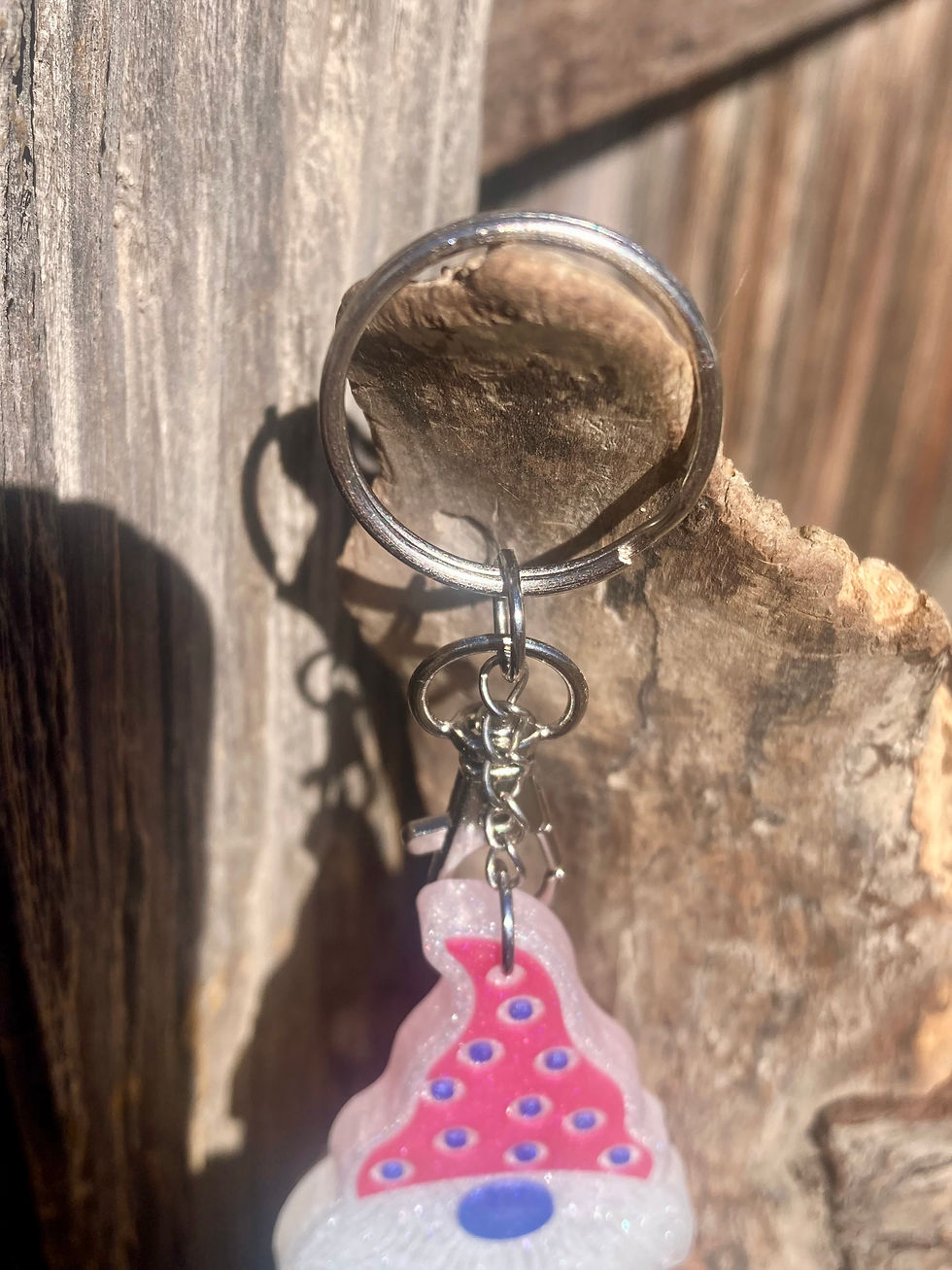 Thumbnail: Handmade Resin Gnome Keychain - Cute Bag Charm