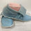 Thumbnail: Handmade Light Blue Deer Hide Short Moccasins Women's Size 6