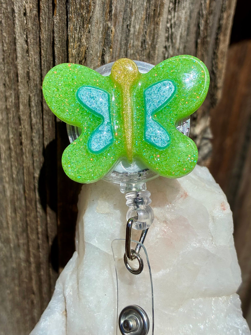 Thumbnail: Green Butterfly Badge Reel