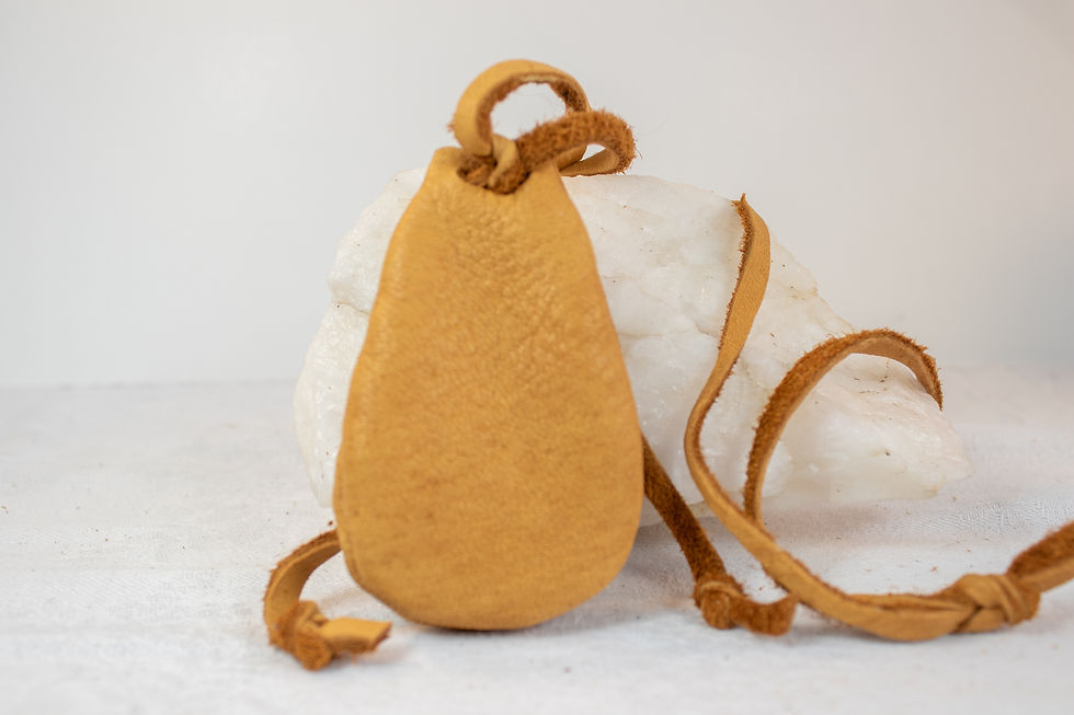 Thumbnail: Handmade Leather Pouch with Mountain Design