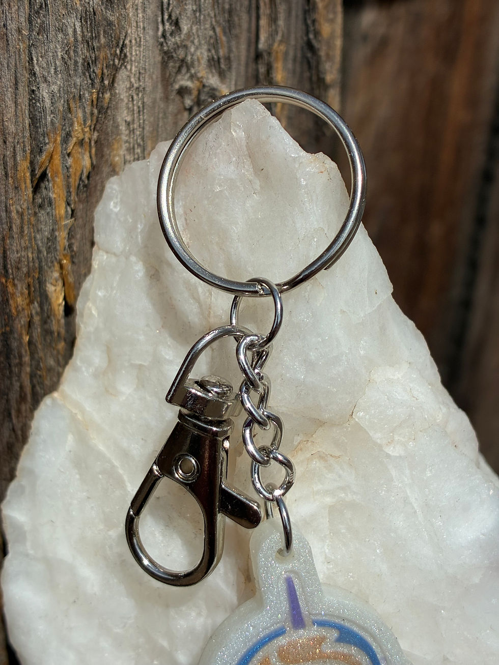 Thumbnail: Floral Coffee Cup Keychain – Yellow Flower Design 
