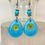 Thumbnail: Handmade Resin and Dried Floral Teardrop Shape Dangle Earrings