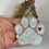 Thumbnail: Handmade Glitter Paw Print Keychain – Iridescent Pet Lover Gift