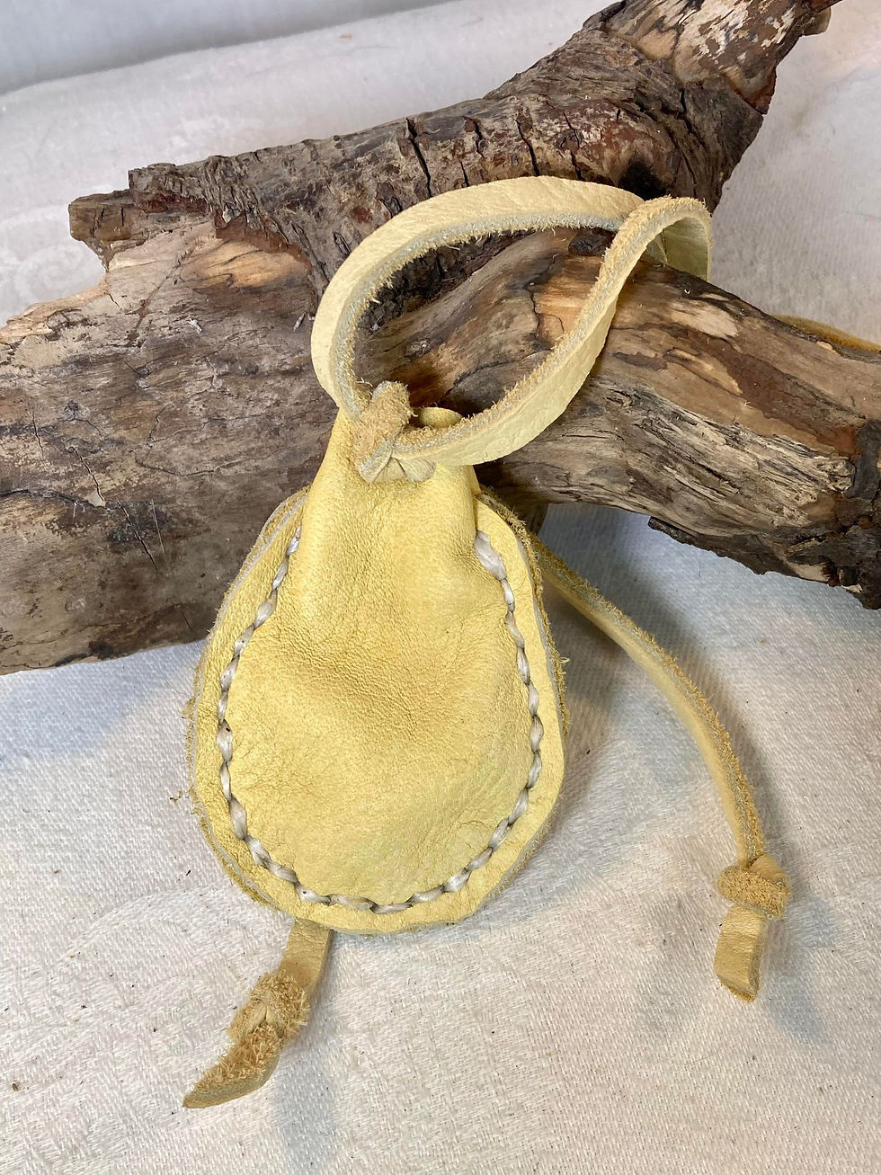 Thumbnail: small hand sewn pouch back view