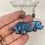 Thumbnail: Purple/Blue Triceratops Dinosaur Earrings – Handmade Resin Earrings