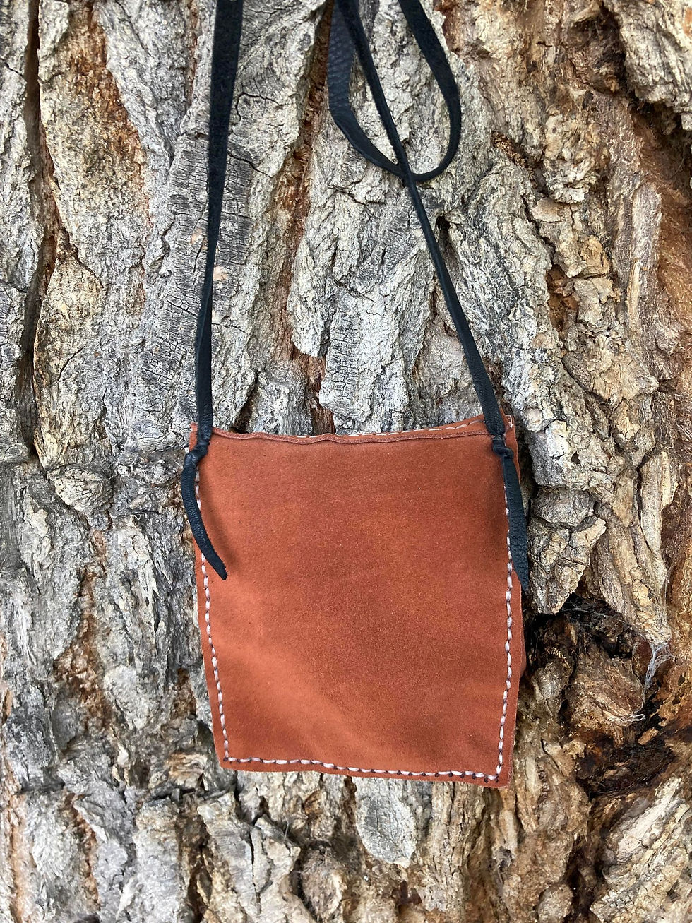 Thumbnail: Hand Sewn Suede Crossbody Phone Bag with Kokopeli Design