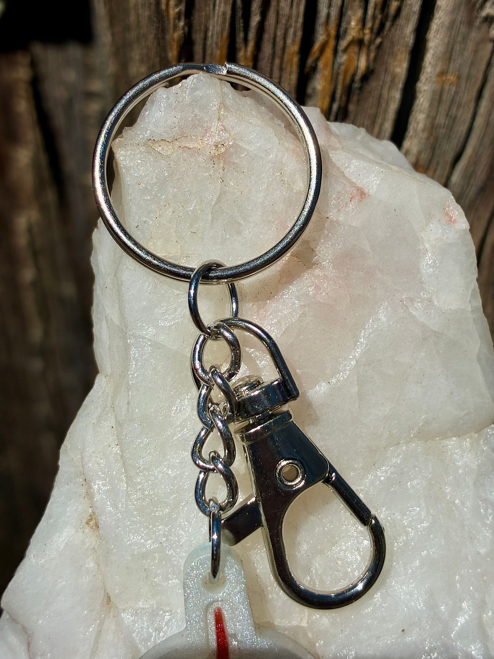 Thumbnail: Burgundy, White & Blue Coffee Cup Keychain