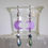 Thumbnail: Handmade Purple Crescent Moon Dangle Earrings