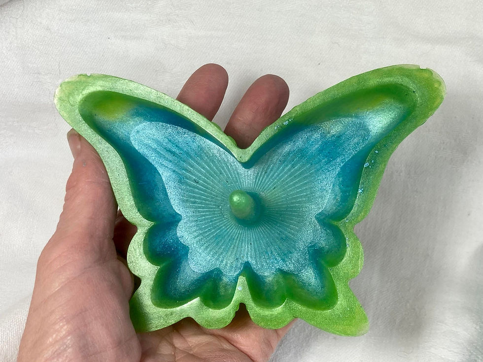 Thumbnail: Green, Blue and Teal Resin Ring Dish, Jewelry Holder