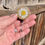 Thumbnail: Gold Glitter & Real White Daisy Badge Reel – Sparkly Floral ID Holder