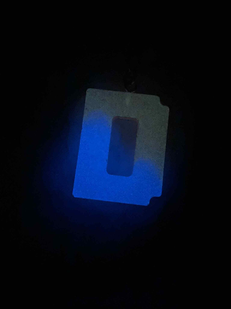 Thumbnail: Glow in the Dark Alphabet Keychain – Personalized Resin Letter D Key Ring