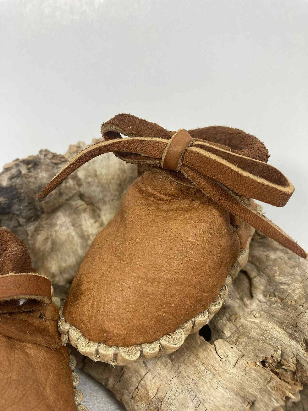 Thumbnail: Newborn Hand-Sewn Baby Moccasins