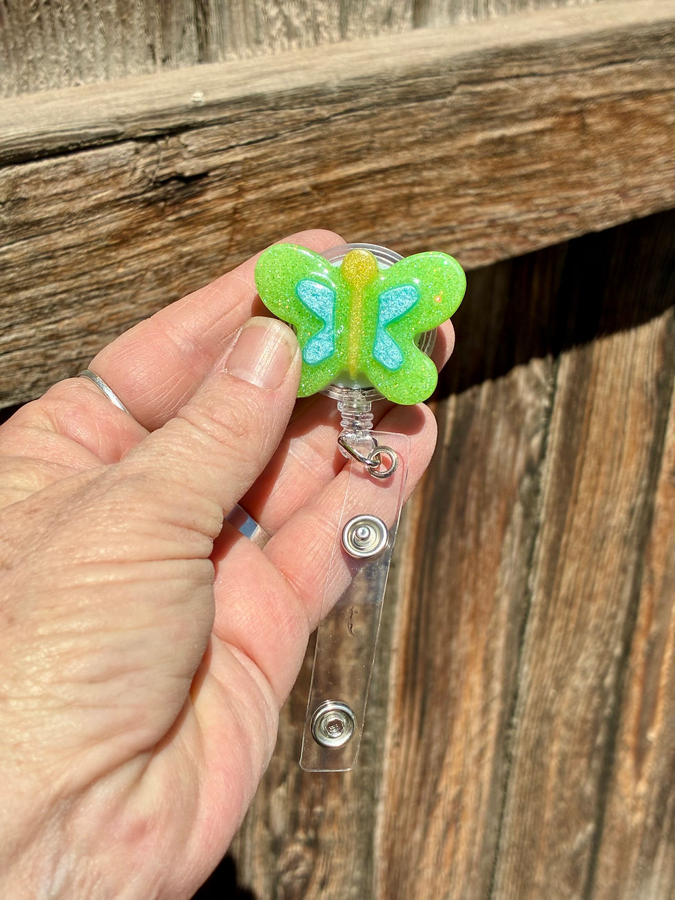 Thumbnail: Green Butterfly Badge Reel