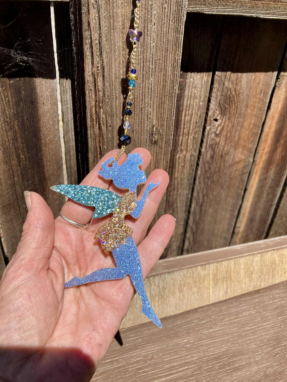 Thumbnail: Fairy Sun Catcher – One-of-a-Kind Handmade Garden & Window Charm