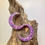 Thumbnail: Purple Glitter Crescent Moon Dangle Earrings