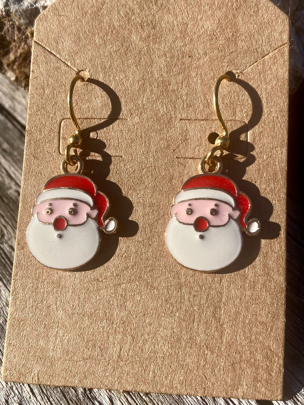 Thumbnail: Santa Face Earrings – Festive Christmas Dangle Earrings
